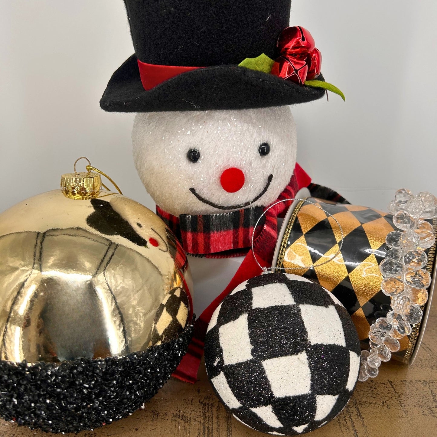 Black, Gold, Red, Snowman Christmas Tree Mystery Box