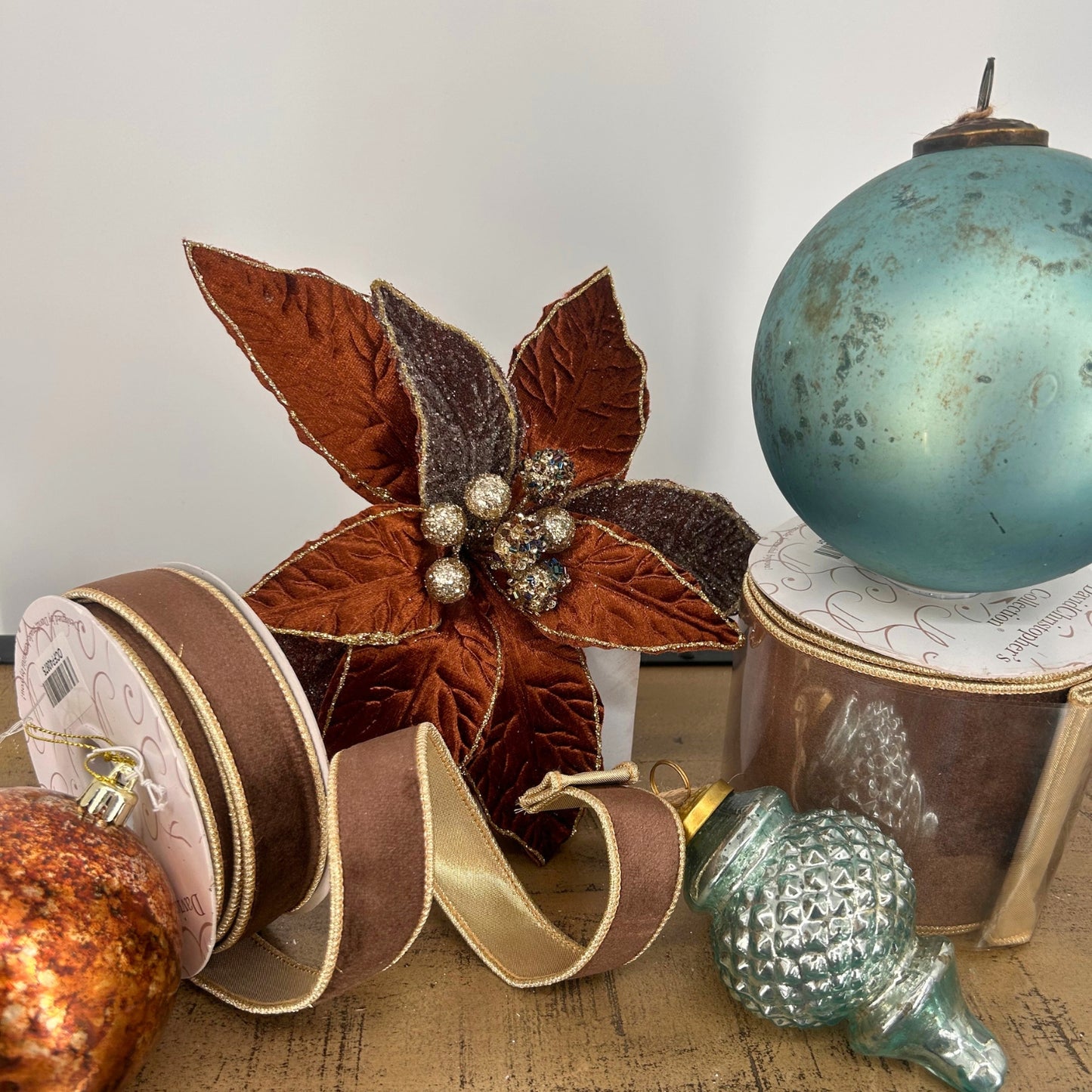 Brown, Turquoise Christmas Tree Mystery Box