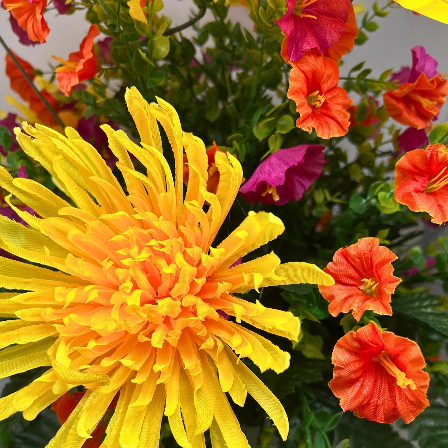 Remembrance Bloom Pre-Made Vase Insert (Yellow, Orange, Purple)