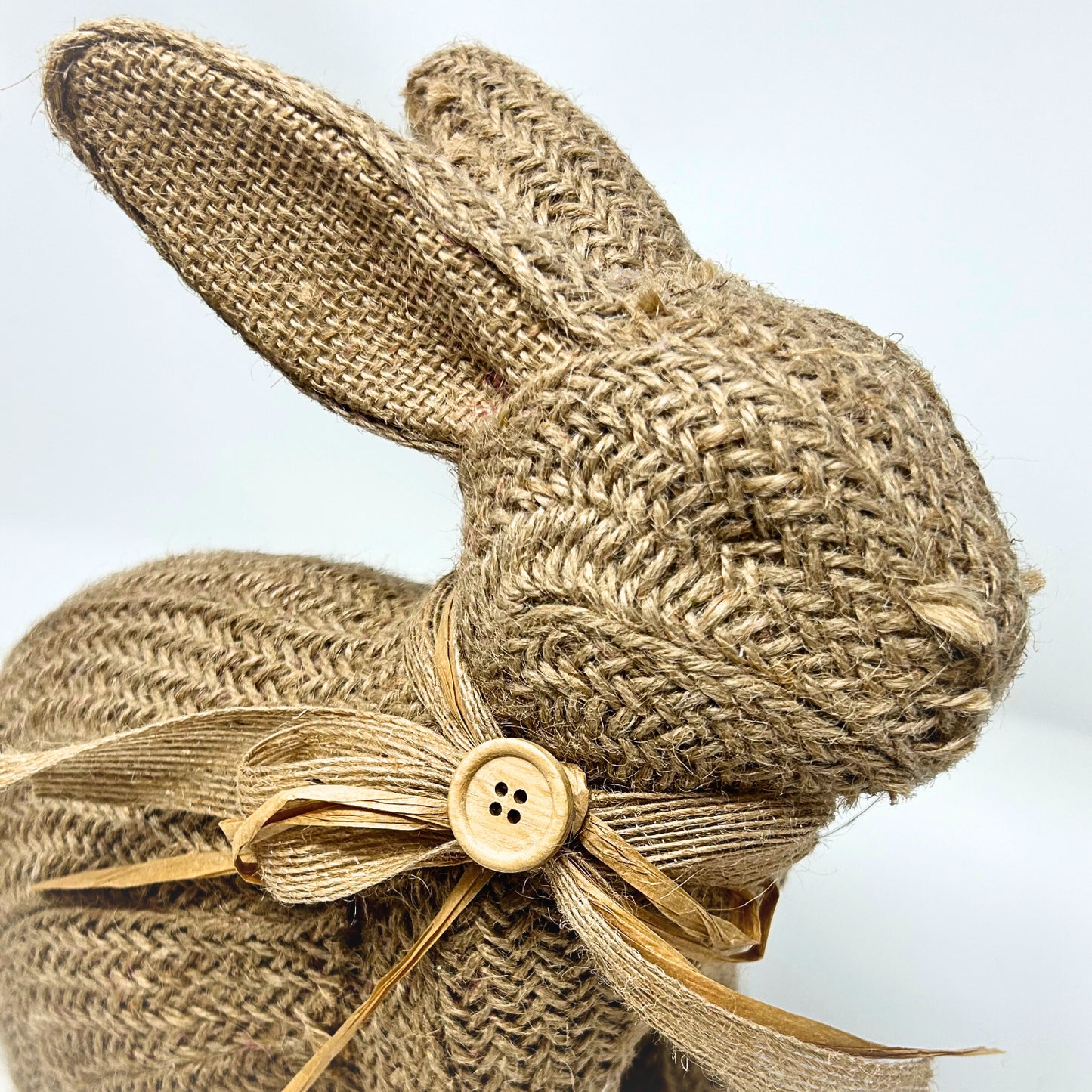 Beautiful Braided Sitting Bunny Rabbit 9.5" x 9.5" | BFE