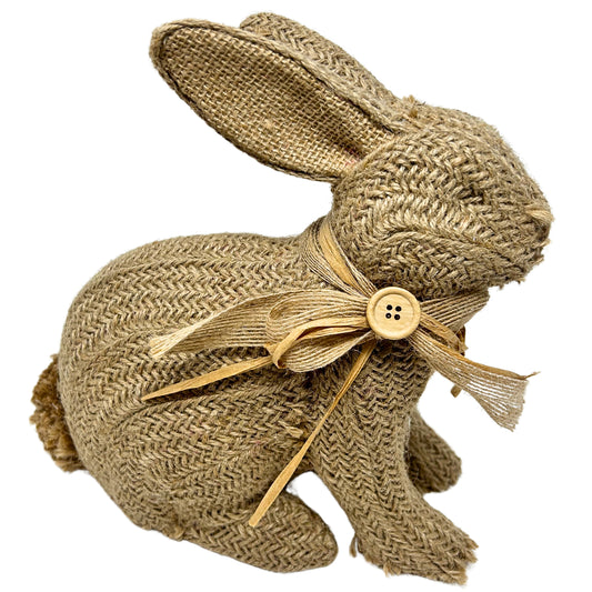 Beautiful Braided Sitting Bunny Rabbit 9.5" x 9.5" | BFE