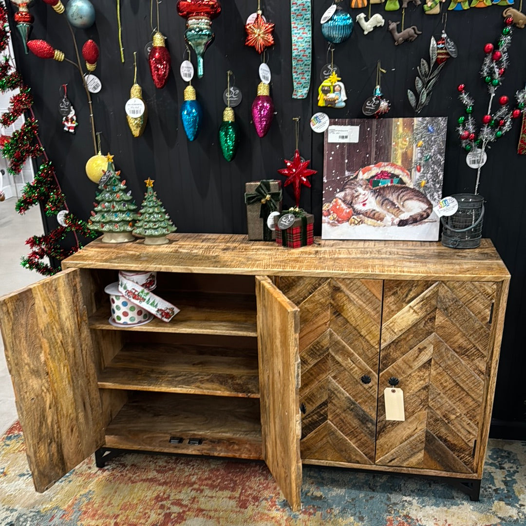 Herringbone Industrial Sideboard (Pick Up Only)