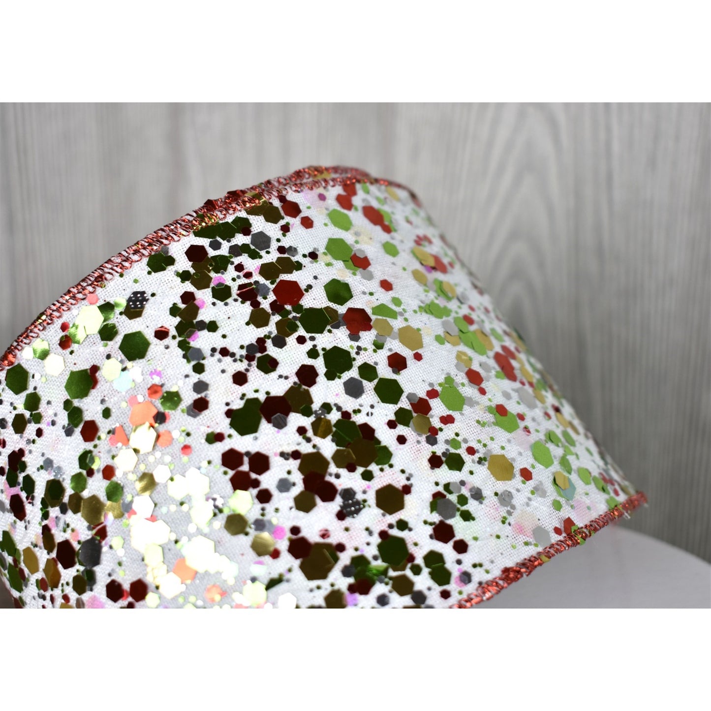 Multi Chunky Glitter on Sheer w/White Backing 4" x 10yd | YT