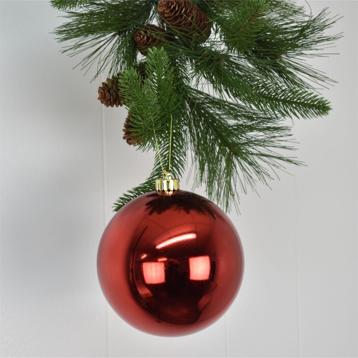 6”  VP UV Resistant Shiny Ball Ornament - Red | XJ