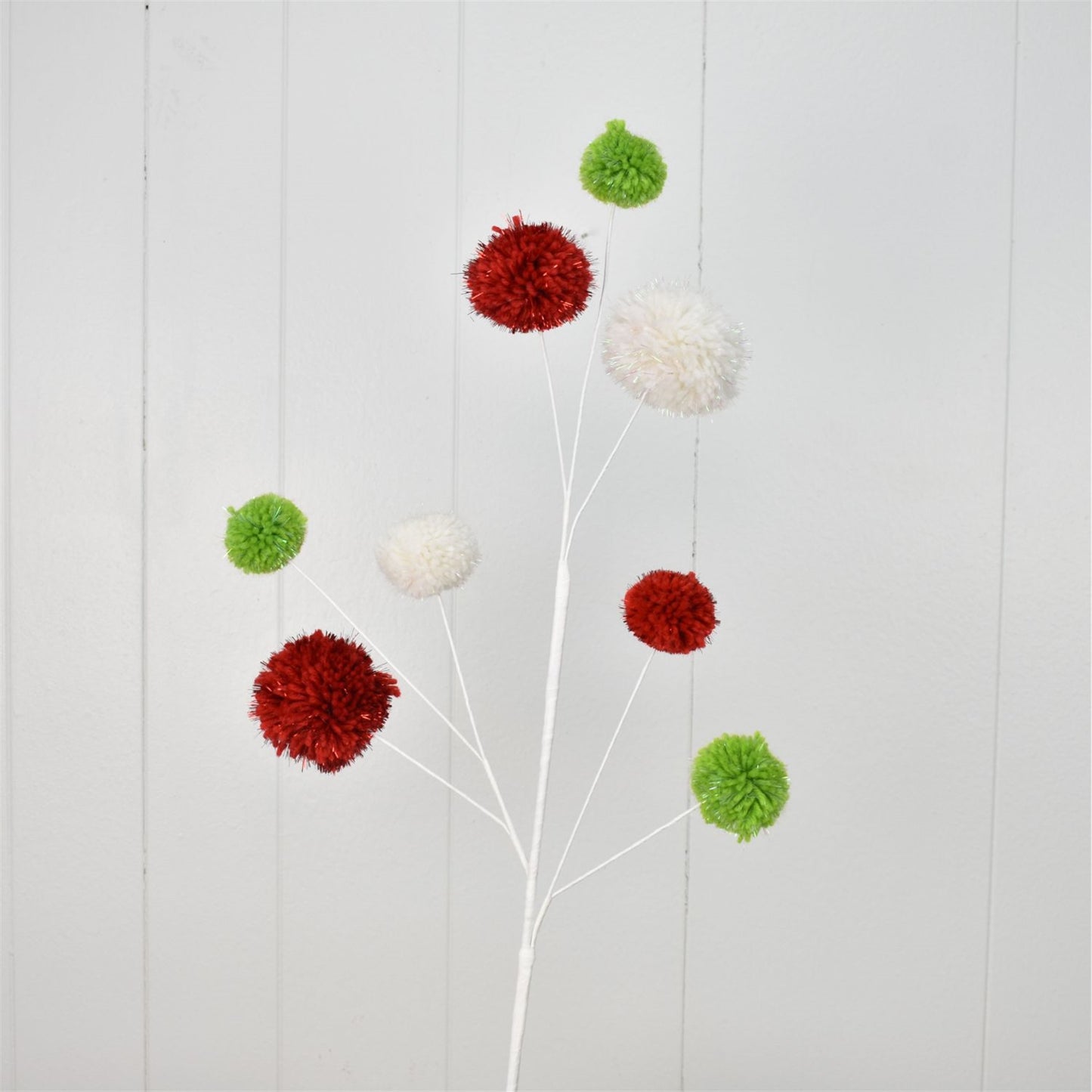 29" Pom Pom Ball Spray - Red/Green/White | TA