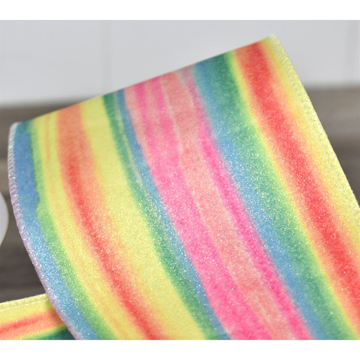 Watercolor Candy Stripe Ribbon 4" x 10yd