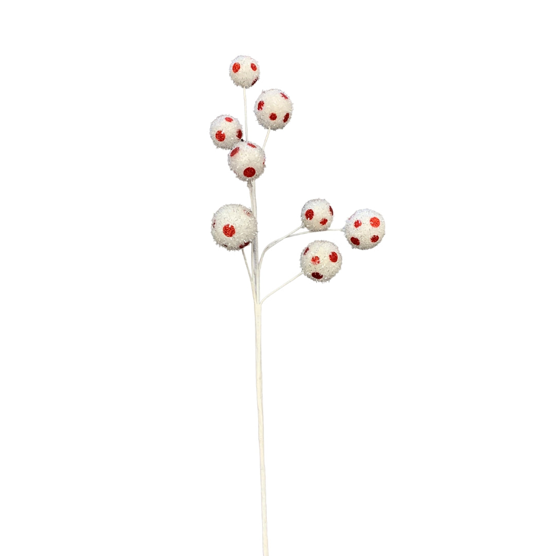 27" Fun Polka Dot Ball Spray in White/Red | TA
