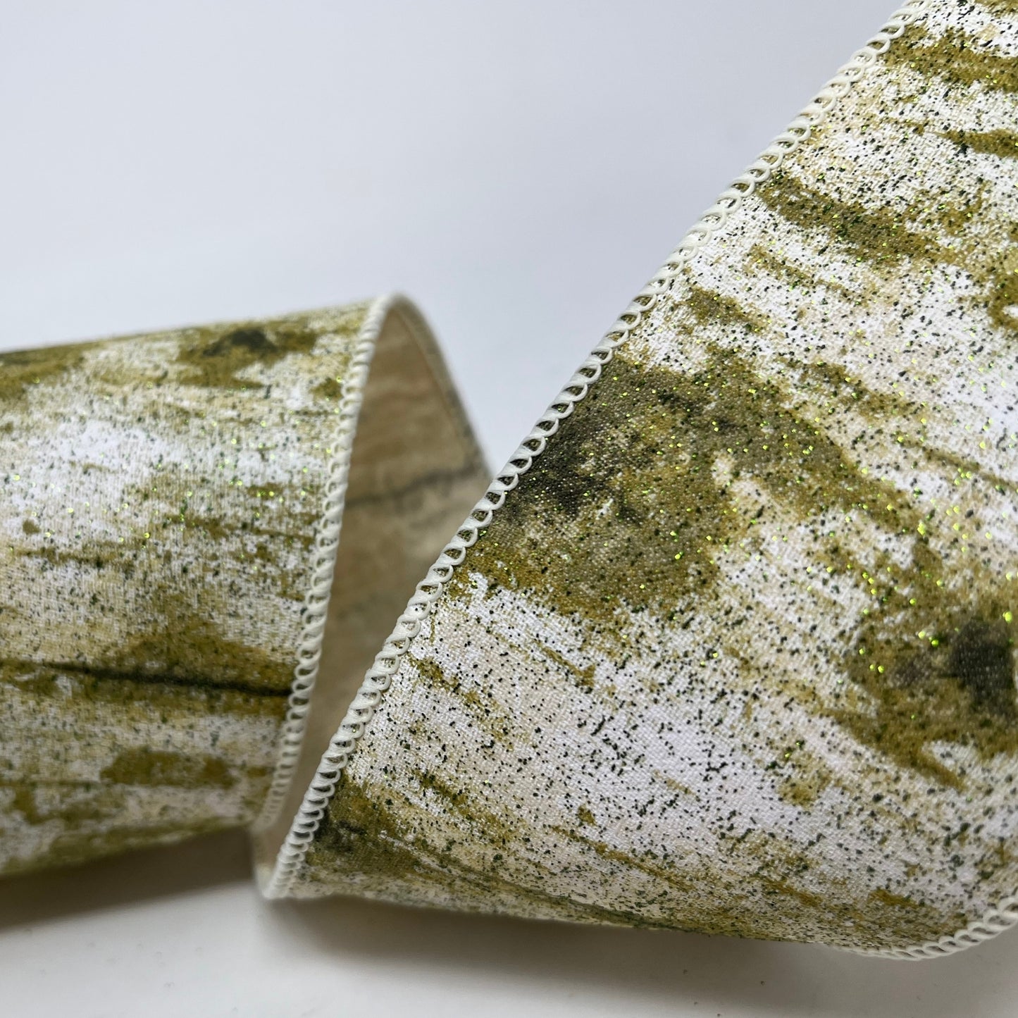 Celtic Gardens Christmas Glitter Birch Ribbon 2.5" x 10yd