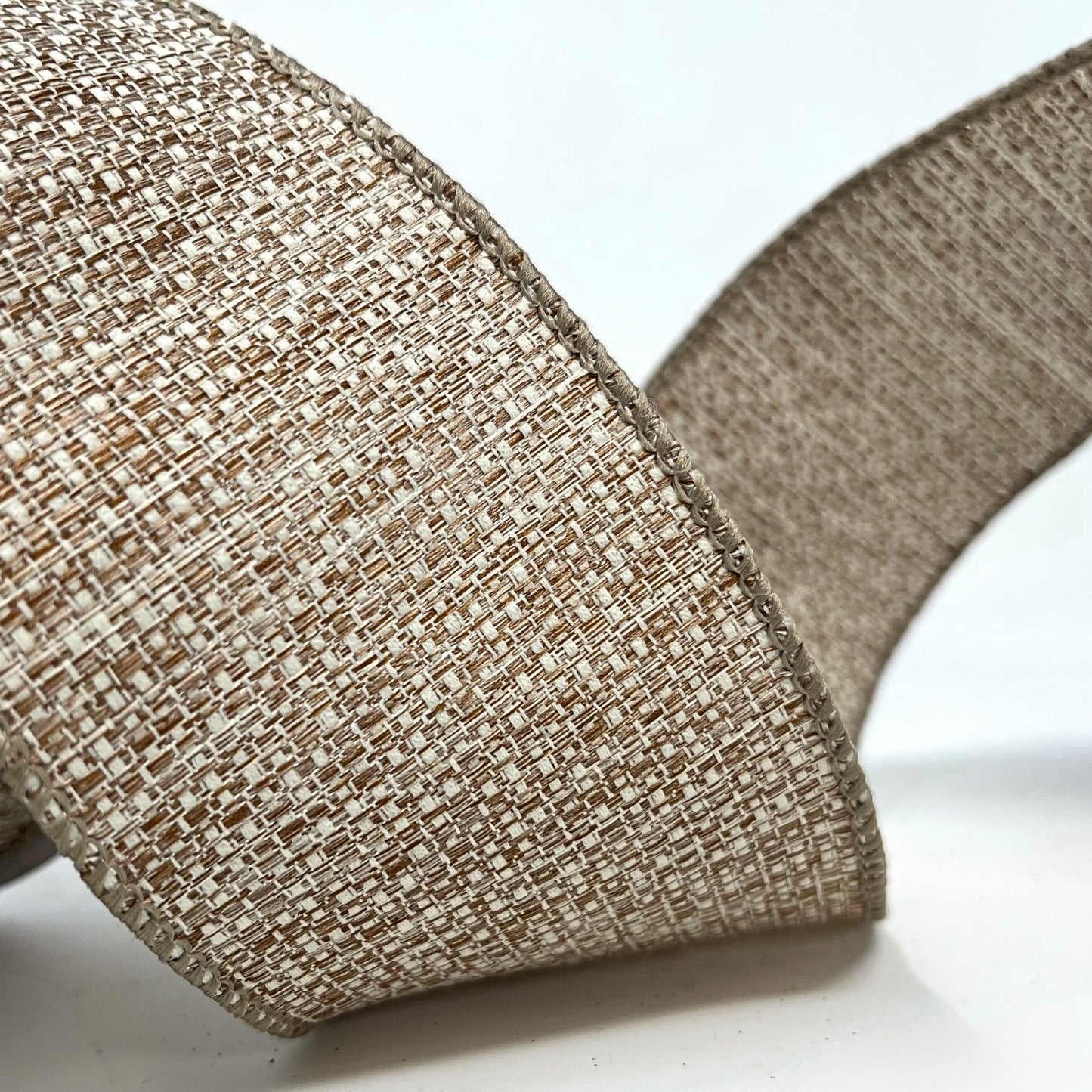 Natural Faux Burlap Ribbon 2.5" x 10yd | YT
