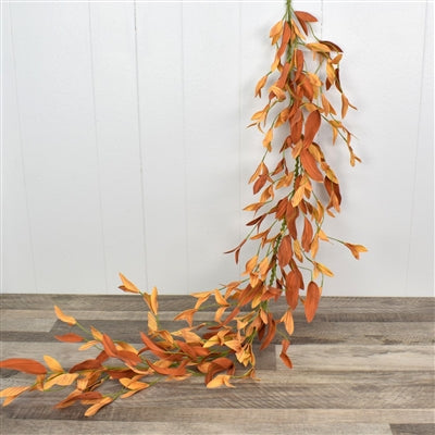 48” Willow Eucalyptus Garland in Yellow/Orange | QD