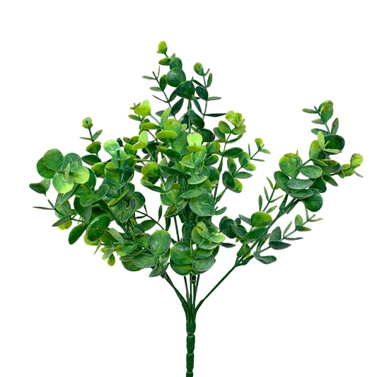 13" Eucalyptus Bush (x7) in Green | XJE