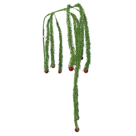 Shining Shimmering Hanging Ball Spray 45” Green/Red | QG