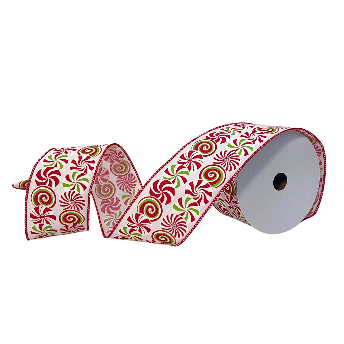 Twisted Peppermint Red/White/Green Ribbon 2.5” x 10yd | YT