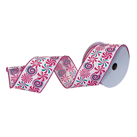 Candy Confection Peppermint Ribbon 2.5” x 10yd | YT
