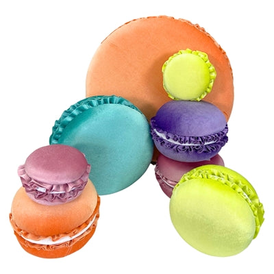 Orange Fabric Scrumptious Macaroon Ornament 20.5" X 7" | BF