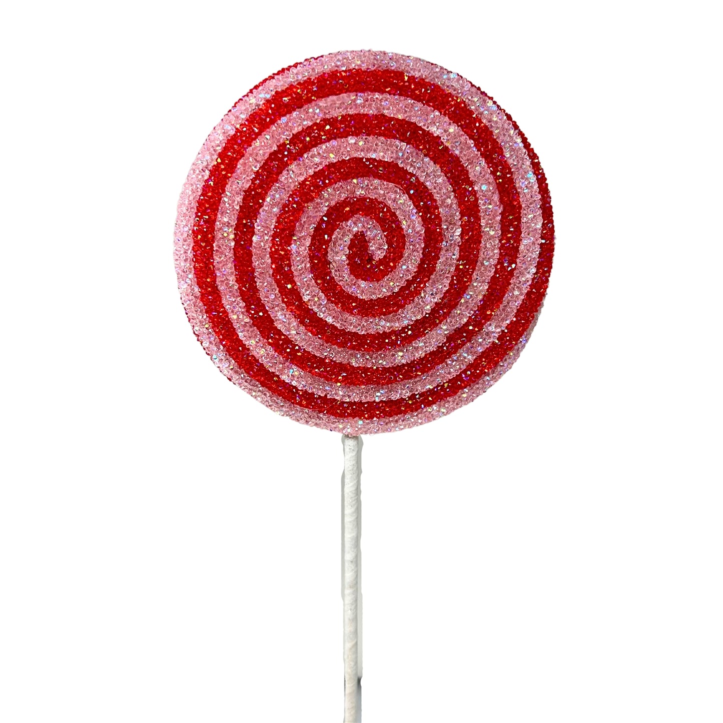 Icy Peppermint Stripe Lollipop Ornament 15"H x 5.25"W | TA