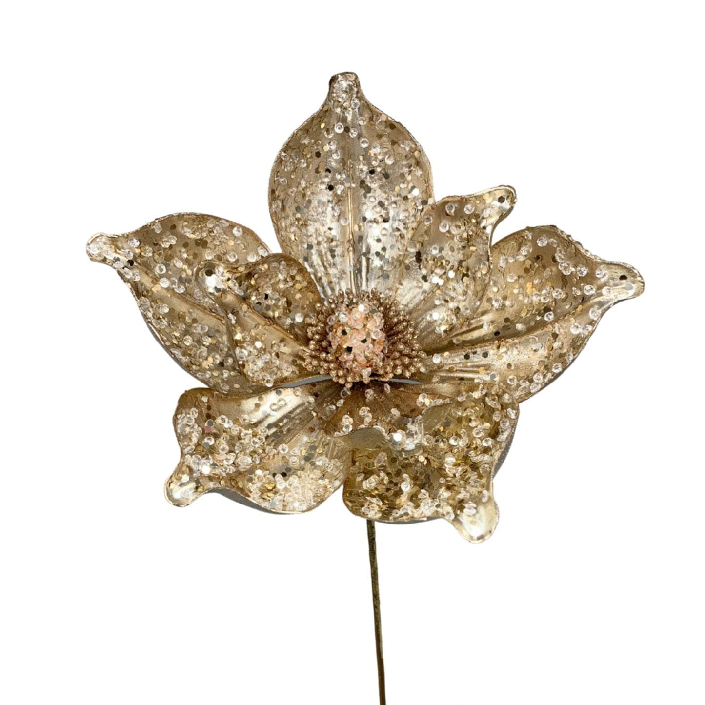 Iced Out Magnolia Spray -Champagne - 21" | TA