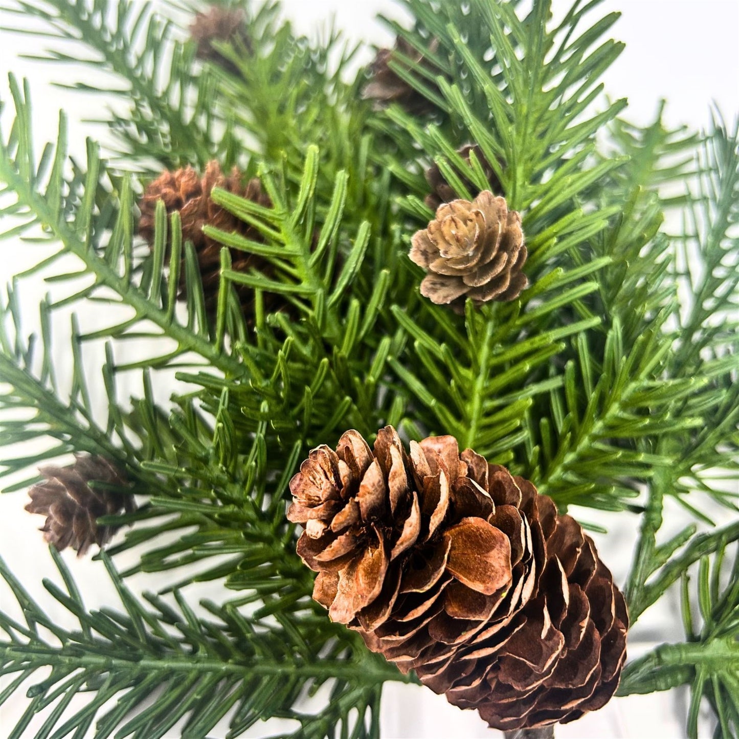 Real Touch Noble Fir Pick W/ Cones 18" | XJ