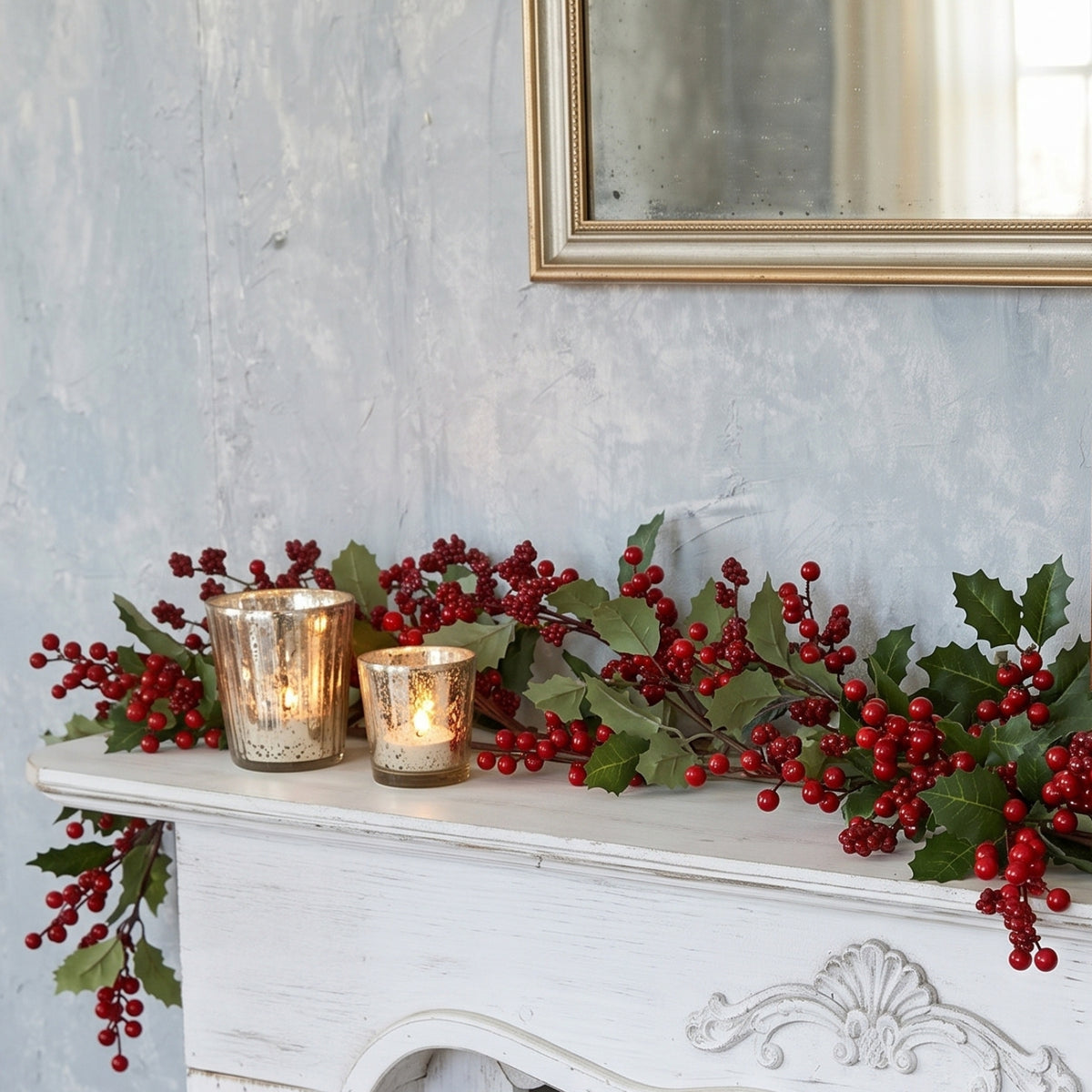 Grand Holly Berry Garland 71" | XJ