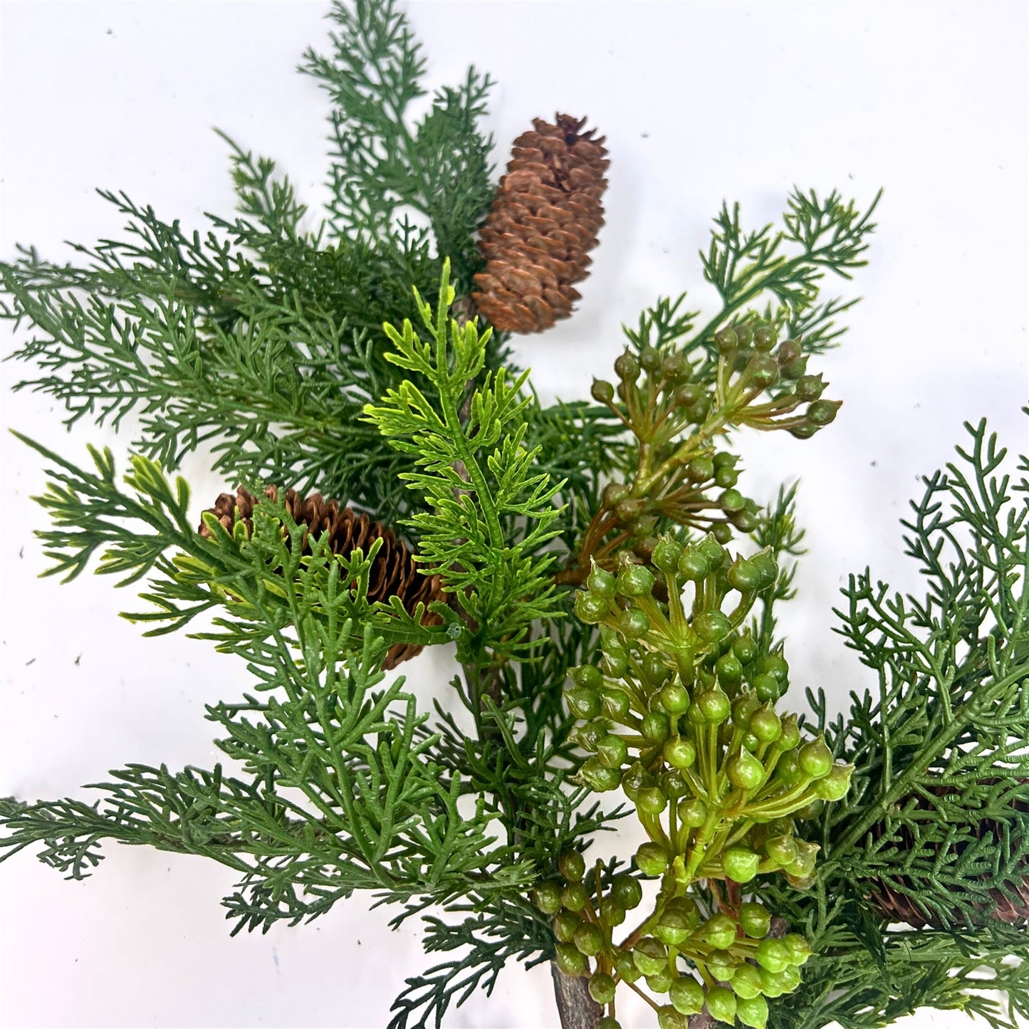 Real Touch Mixed Cedar, Pine Cone, Seed Spray 24" | XJ