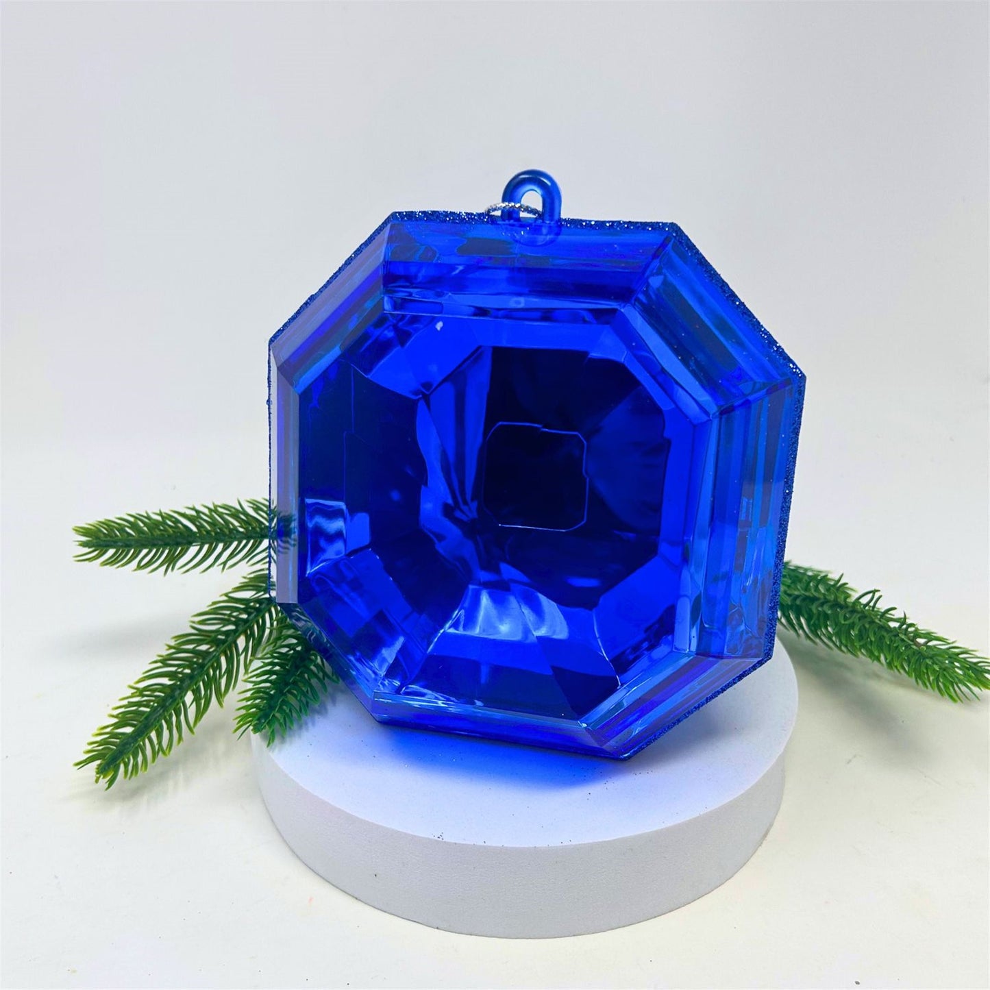 Acrylic Square Precious Gem Ornament - Royal Blue 6” | RO