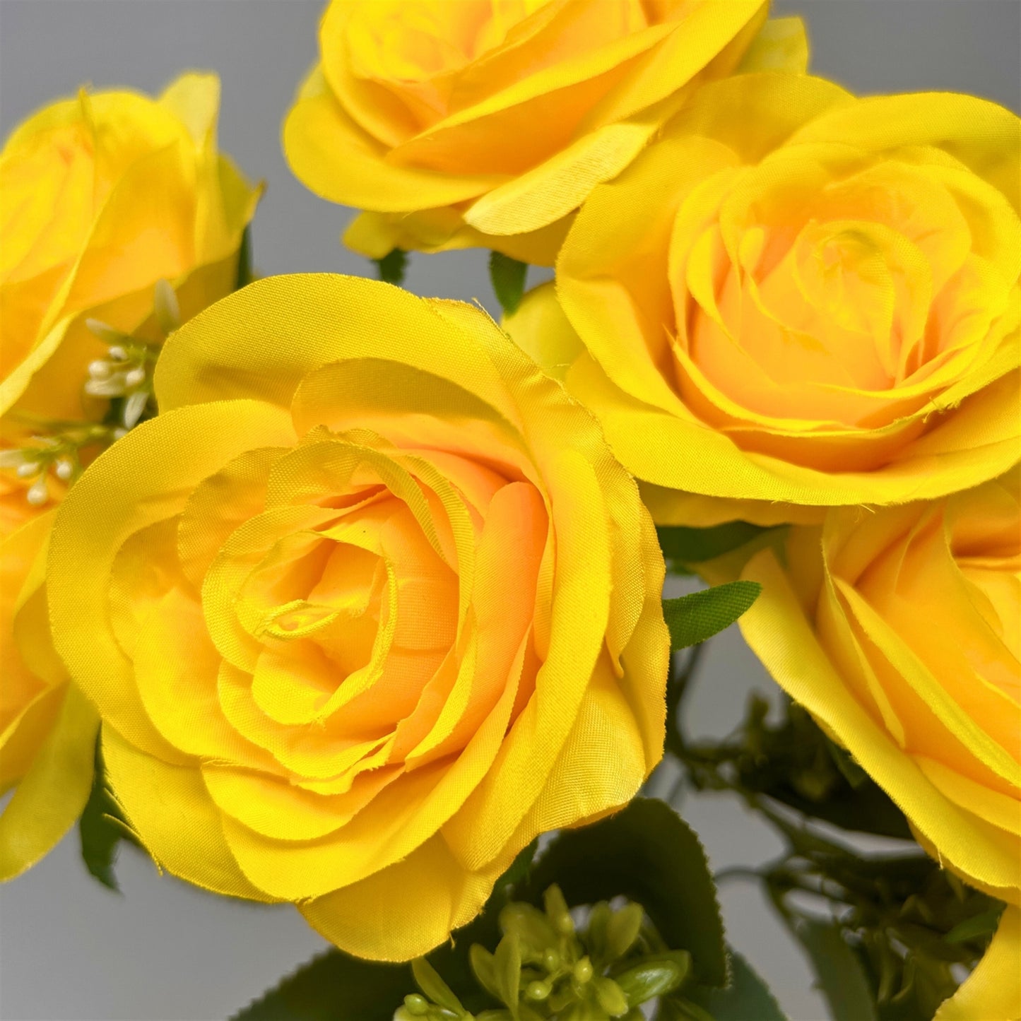 Southern Rose Bush x9 w/ Filler - 17" Yellow | QOE