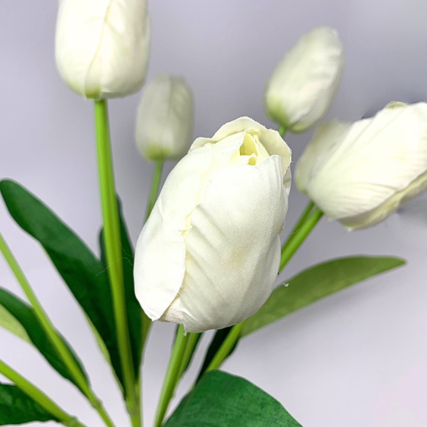 Floral Market Tulip Bush x 9 - Cream/White 20" | YSE