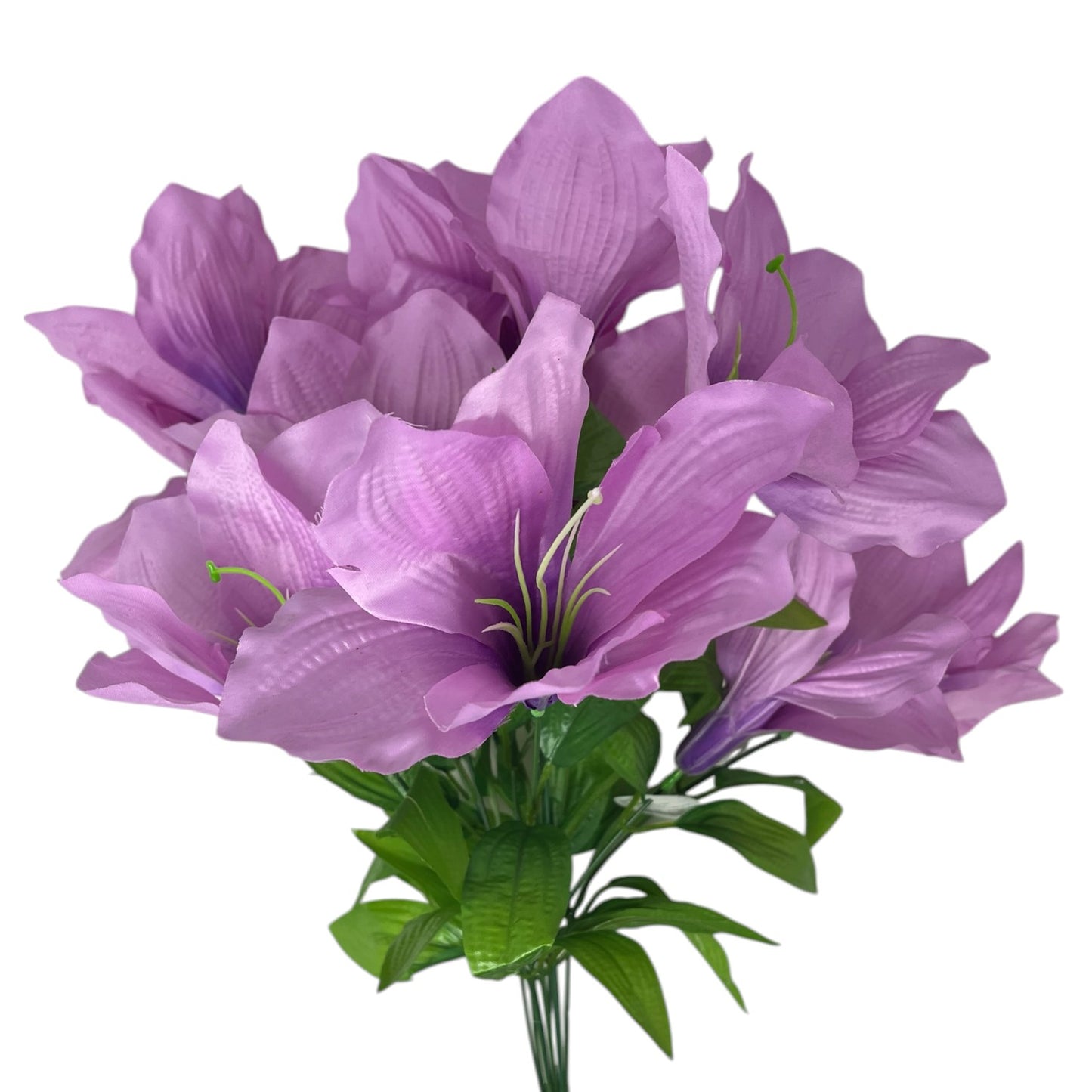 Satin Amaryllis Bush x12 - 24" - Lavender