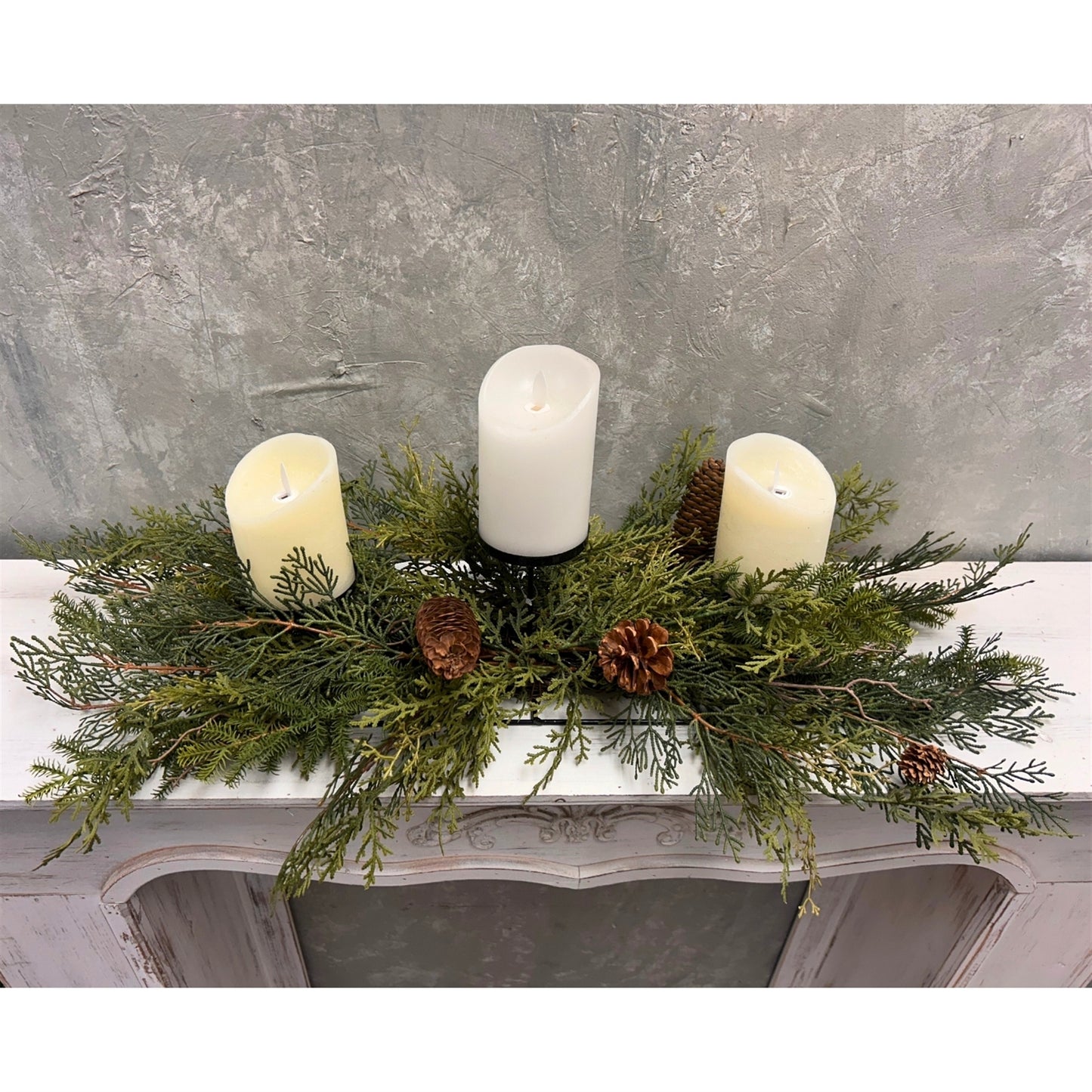 Real Touch Mixed Cedar Centerpiece 32" | YS