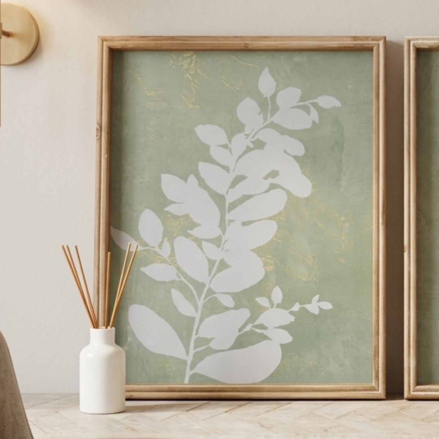 Botanical Wall Art with Intricate Foliage Set of 2