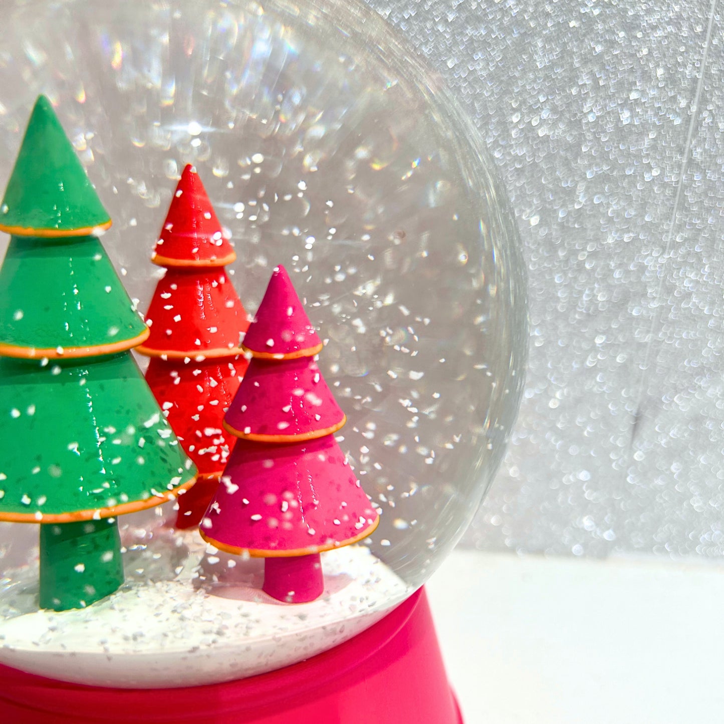 Colorful Christmas Tree Snow Globe Multi 4.75” | LC