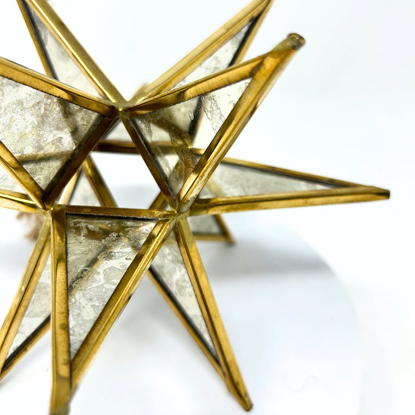 Silver Glass 3D Star Ornament 7”