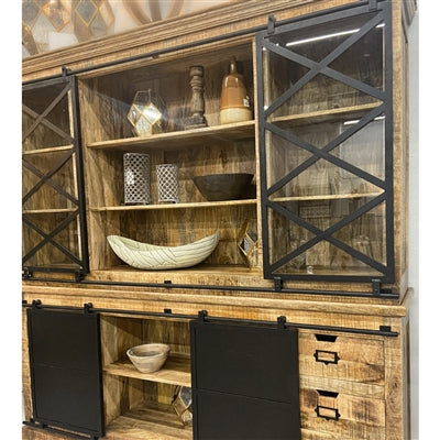 Two Part Mango Wood Bookshelf