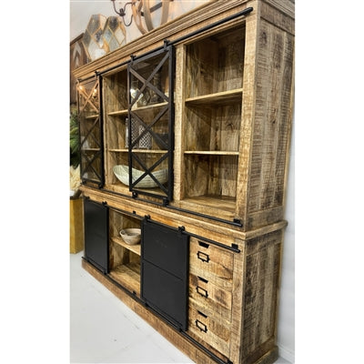 Two Part Mango Wood Bookshelf