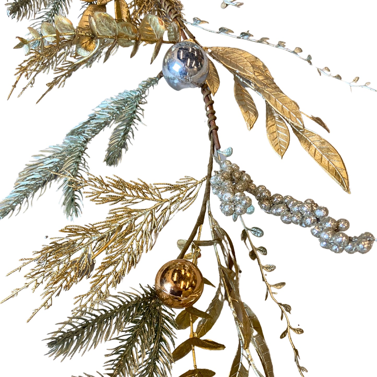 Elevated Décor Metallic Pine/Ball Garland 60" | KS