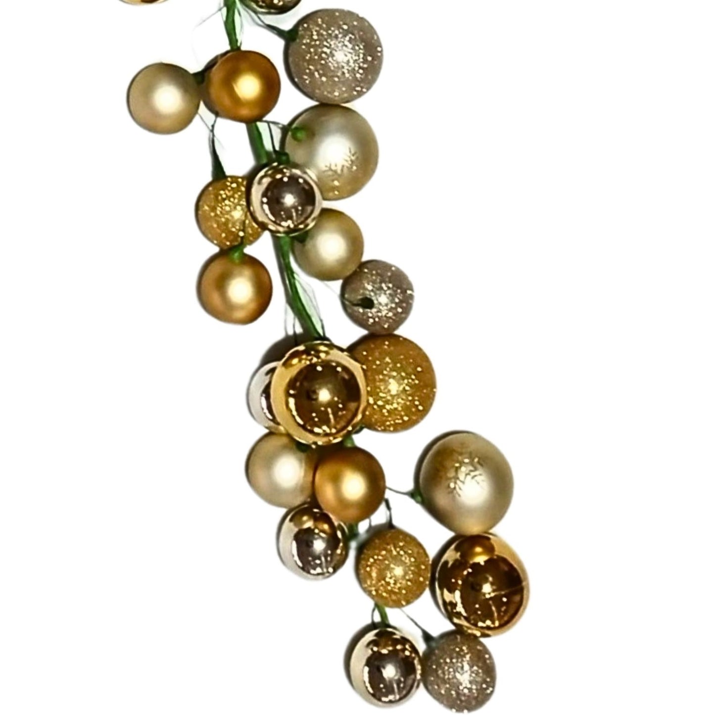 70.8" Christmas Balls Garland (Champagne And Gold) | LC
