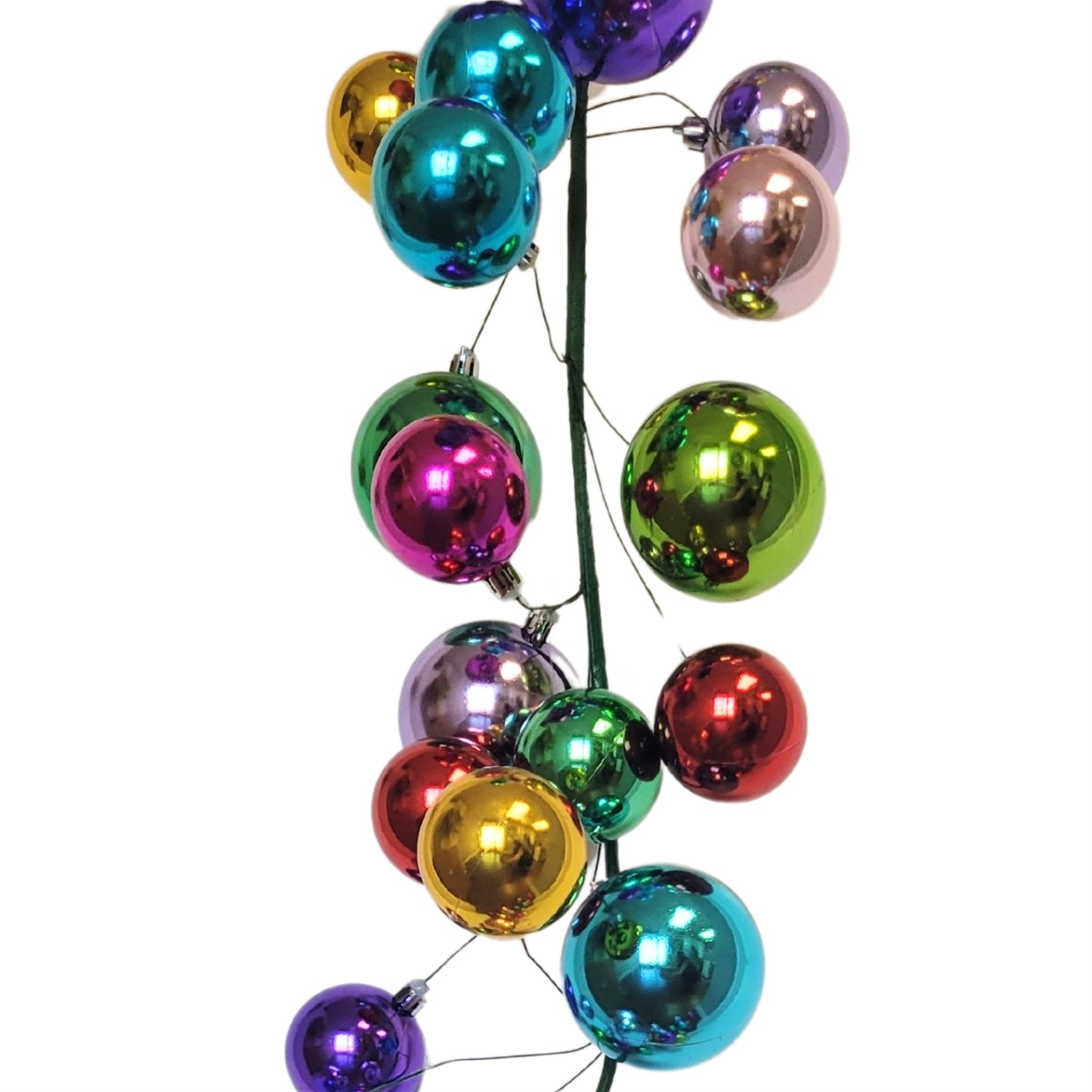Colorful Ball Garland (Red, Orange, Apple, Gold, Blue) 70.8” | LC