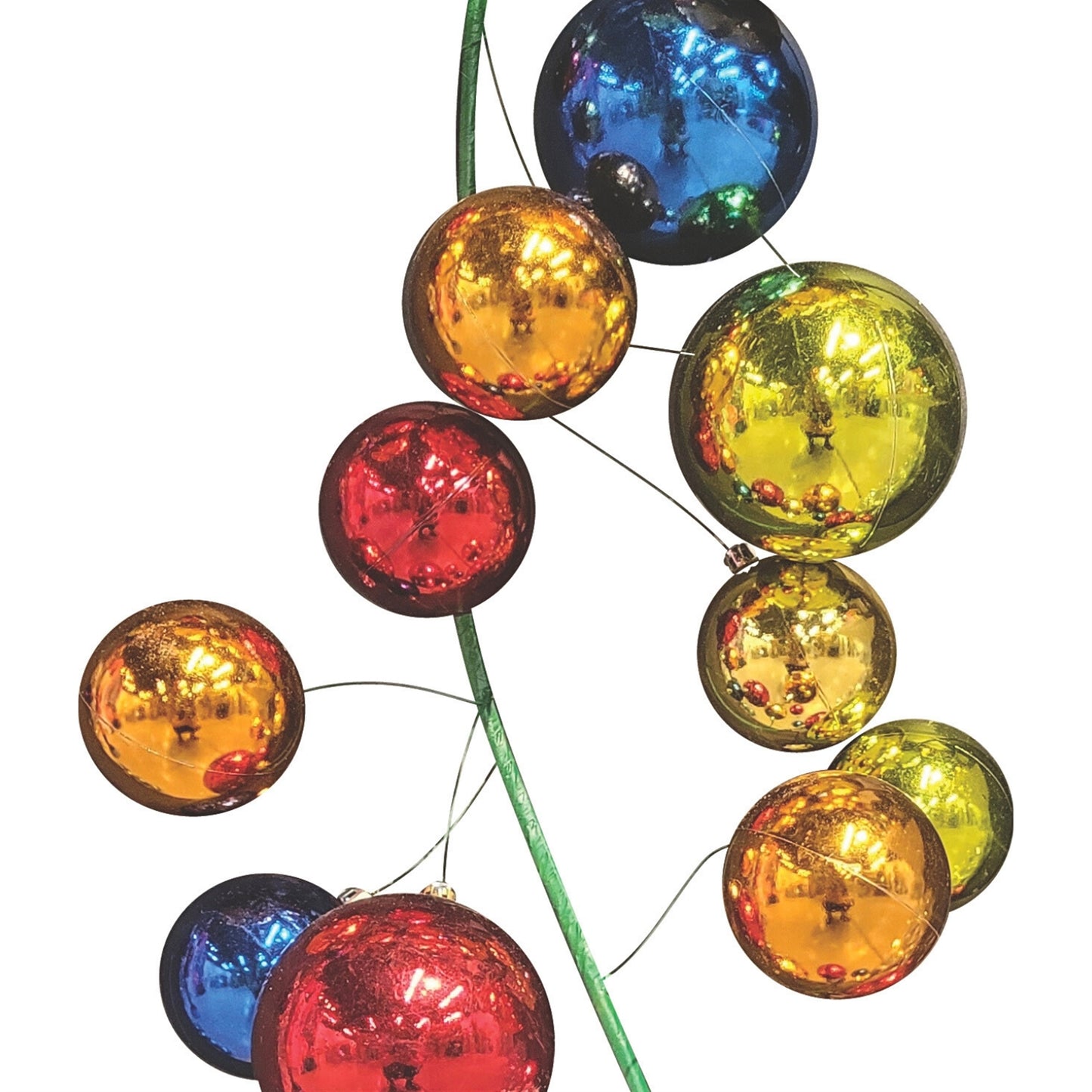 Colorful Ball Garland (Red, Orange, Apple, Gold, Blue) 70.8” | LC