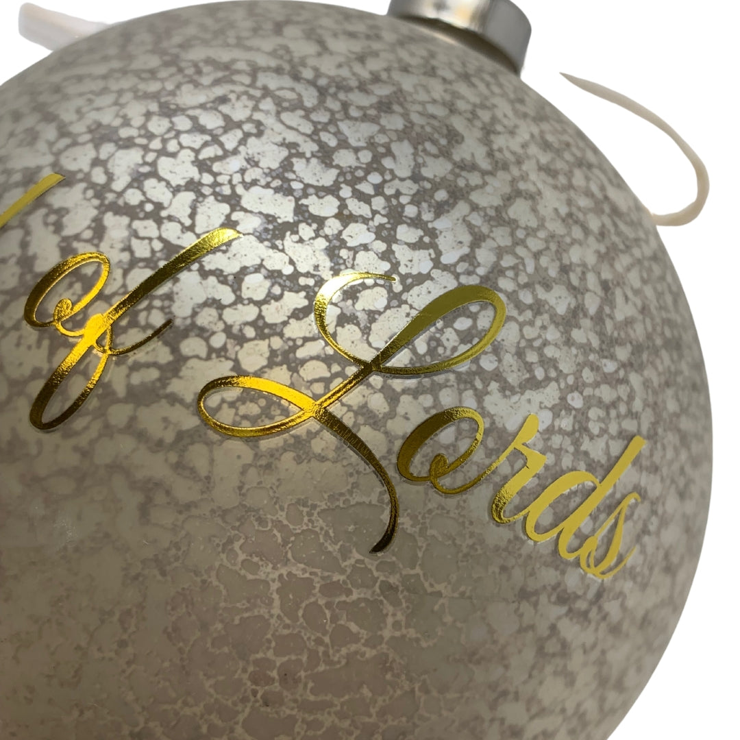 (Box of 4) "Lord of Lords" Glass Ball Ornament 4.75" | LC