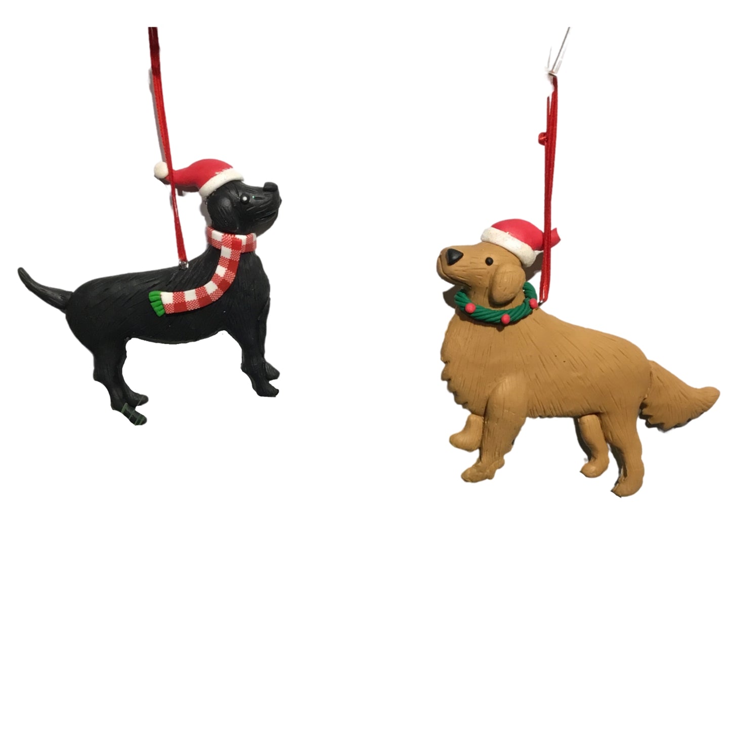 Adorable Dog Ornament, Set of 2 - 4.5" L x 3.75"H | YK