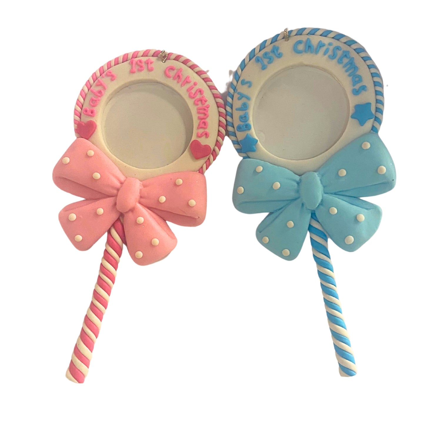 Baby's First Snowman Picture Holder Ornament - 4.75" H x 3"W | YK