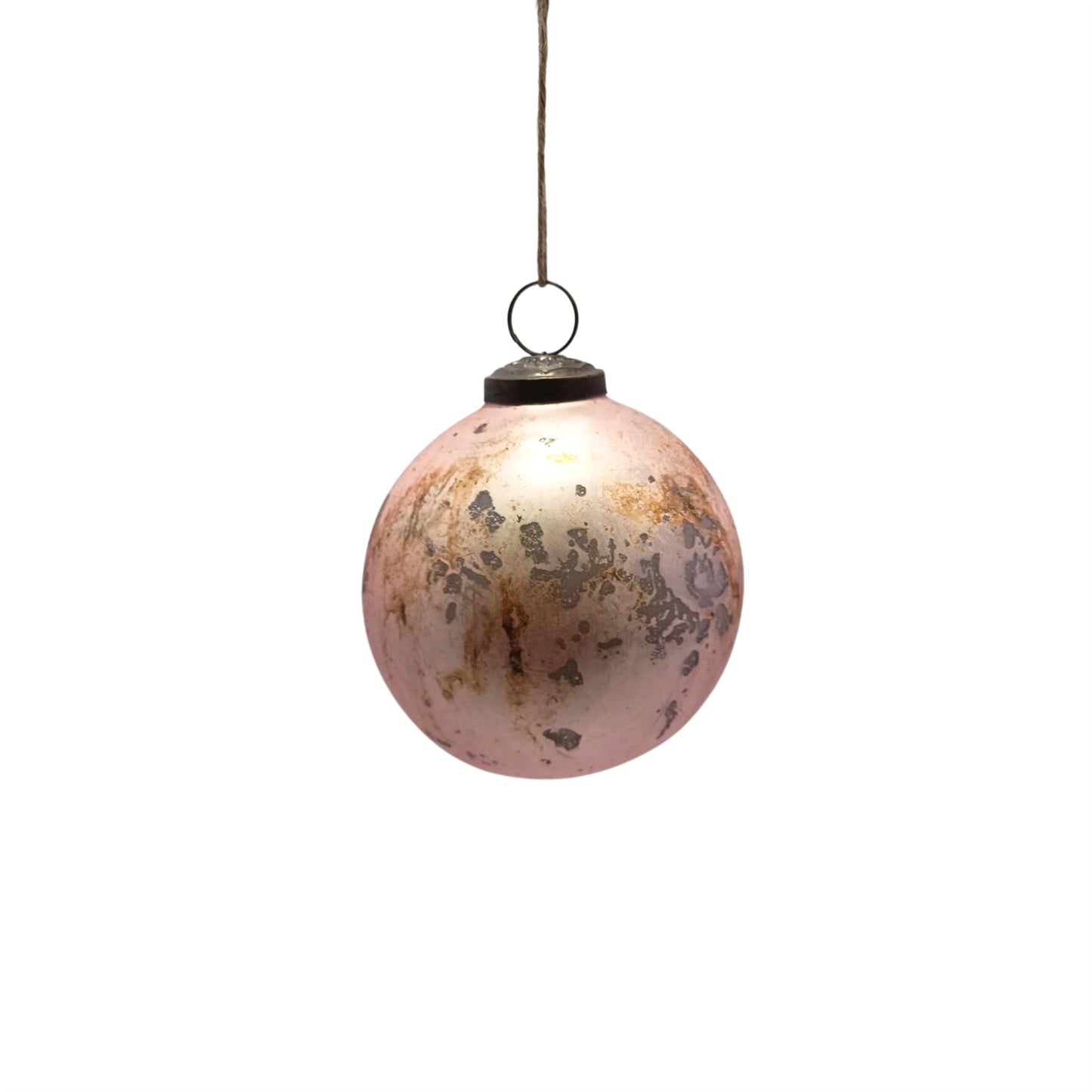 Matte Marbled Glass Ball 4" - Mauve | SB