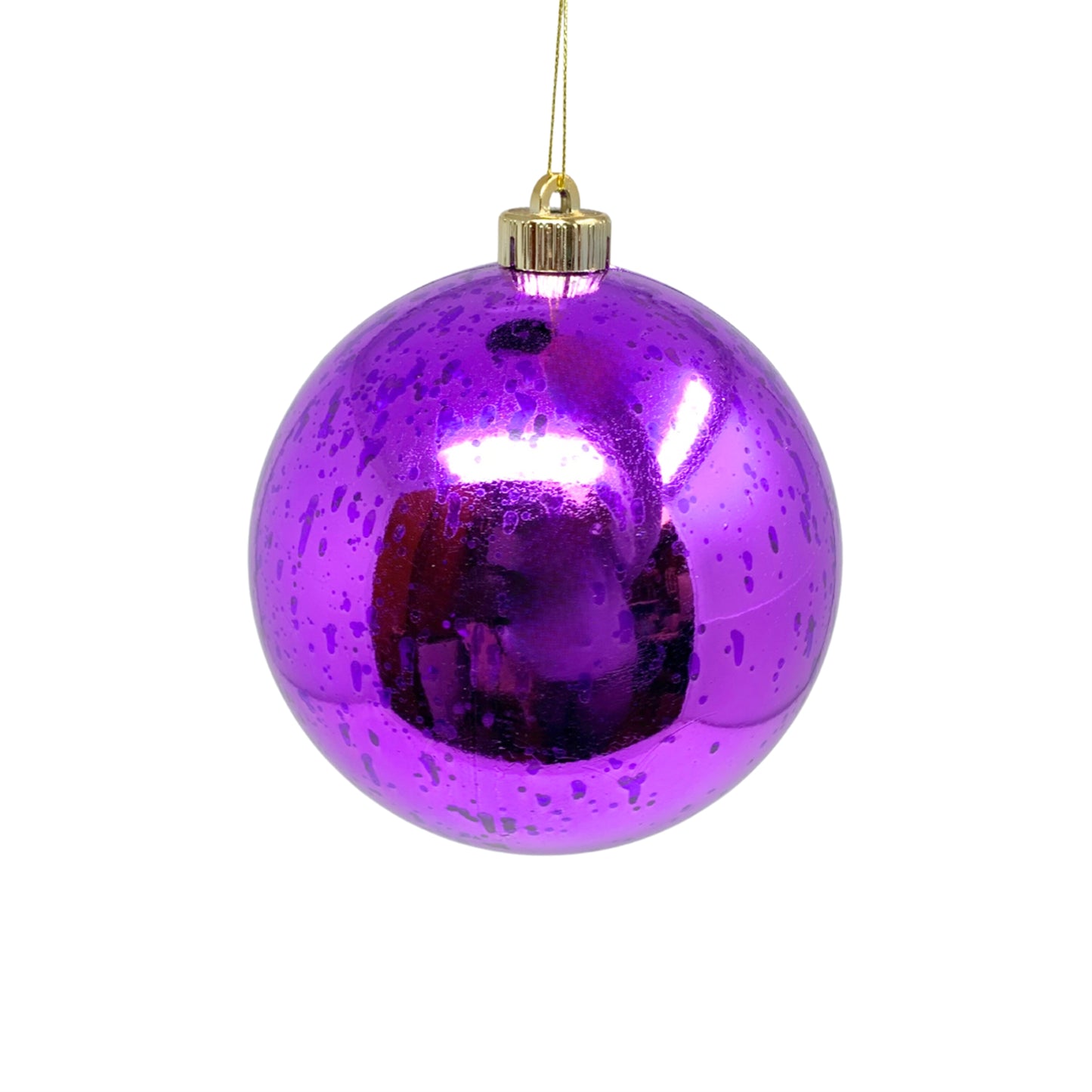 Plastic Mercury Shiny Ball Ornament 4" Purple | LC