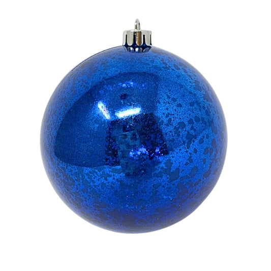 Plastic Mercury Shiny Ball Ornament 8" Classic Blue | LC