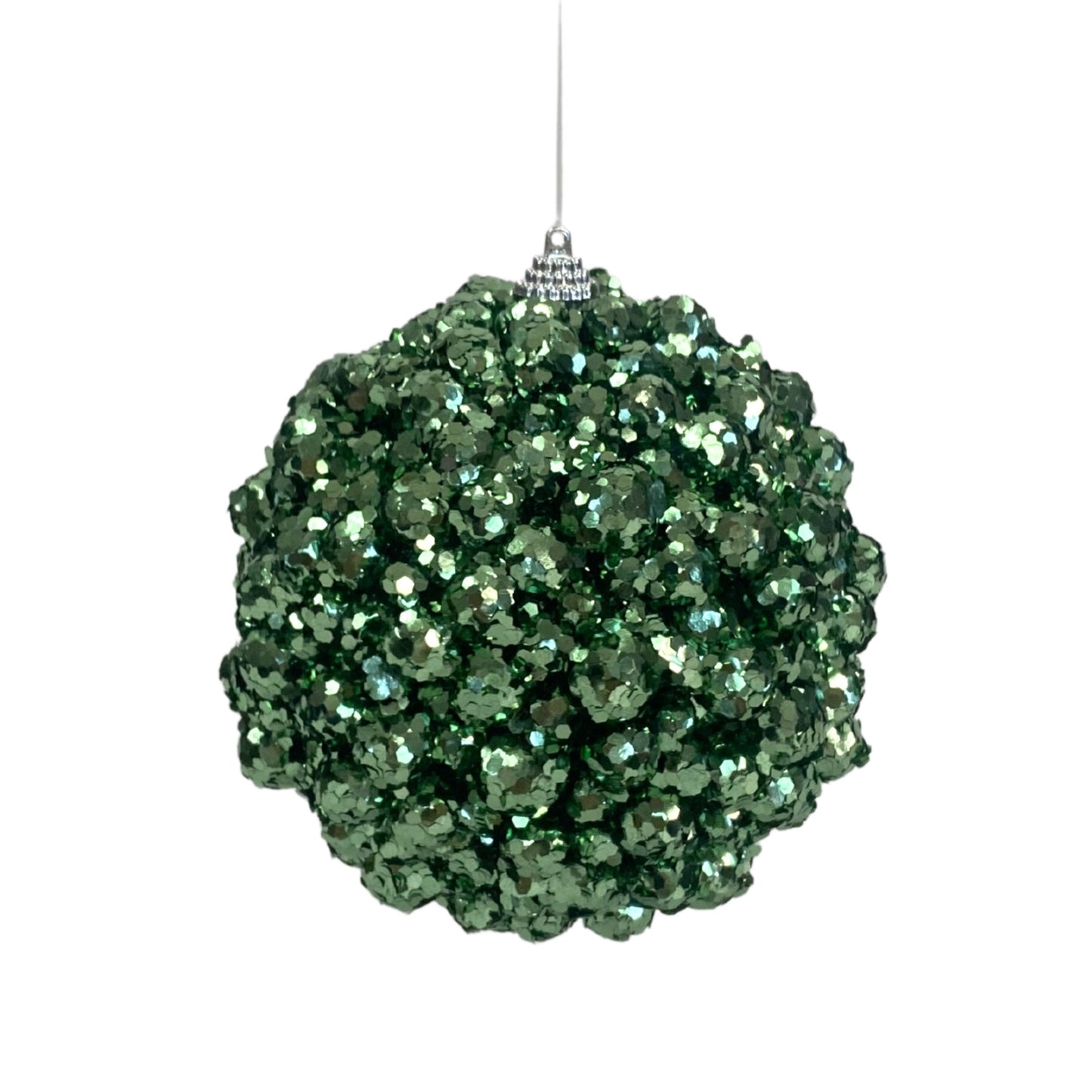 Sequin Berry Ball Ornament 5" - Sage | KS