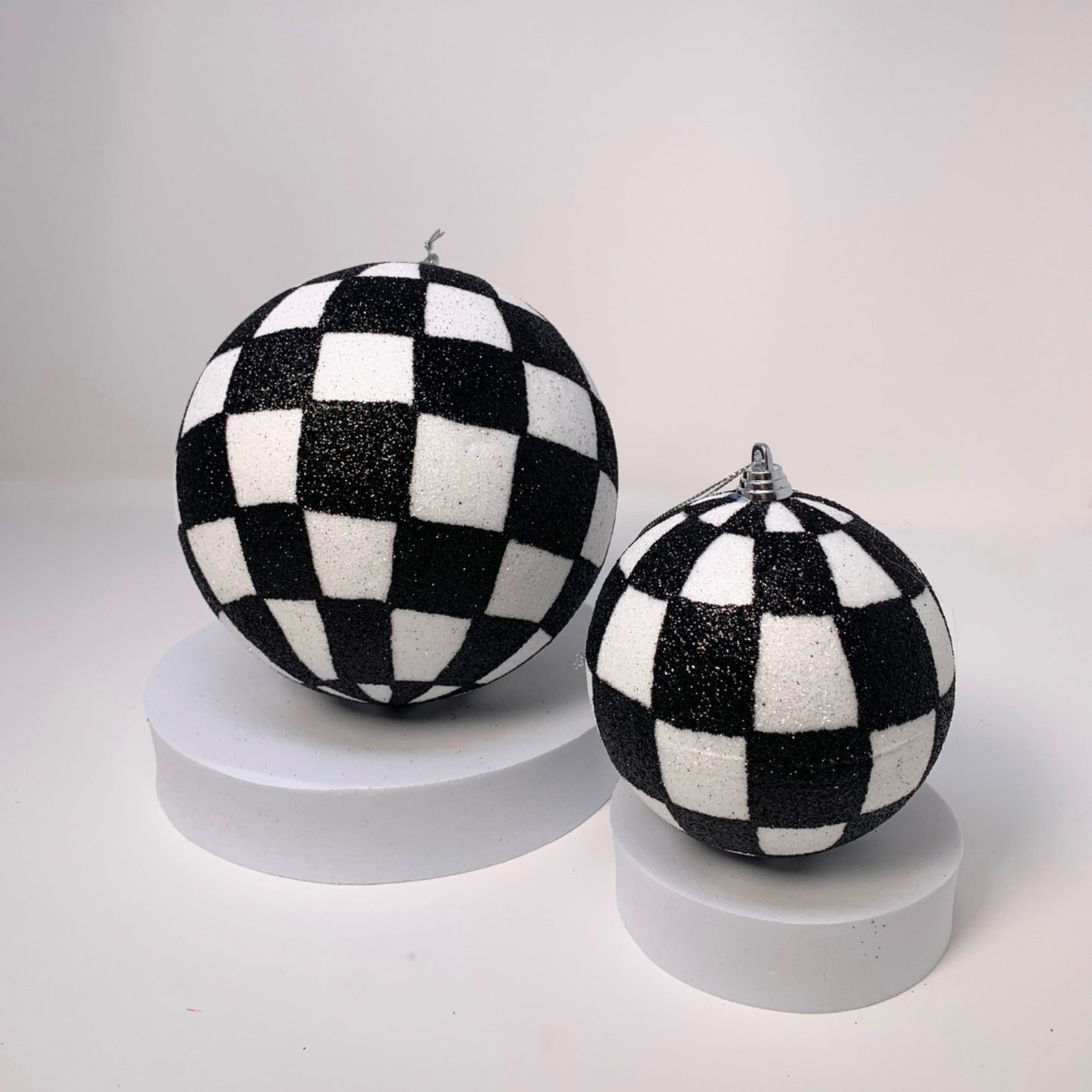 Check It Off The List Checkered Ball Ornament 6" | YK