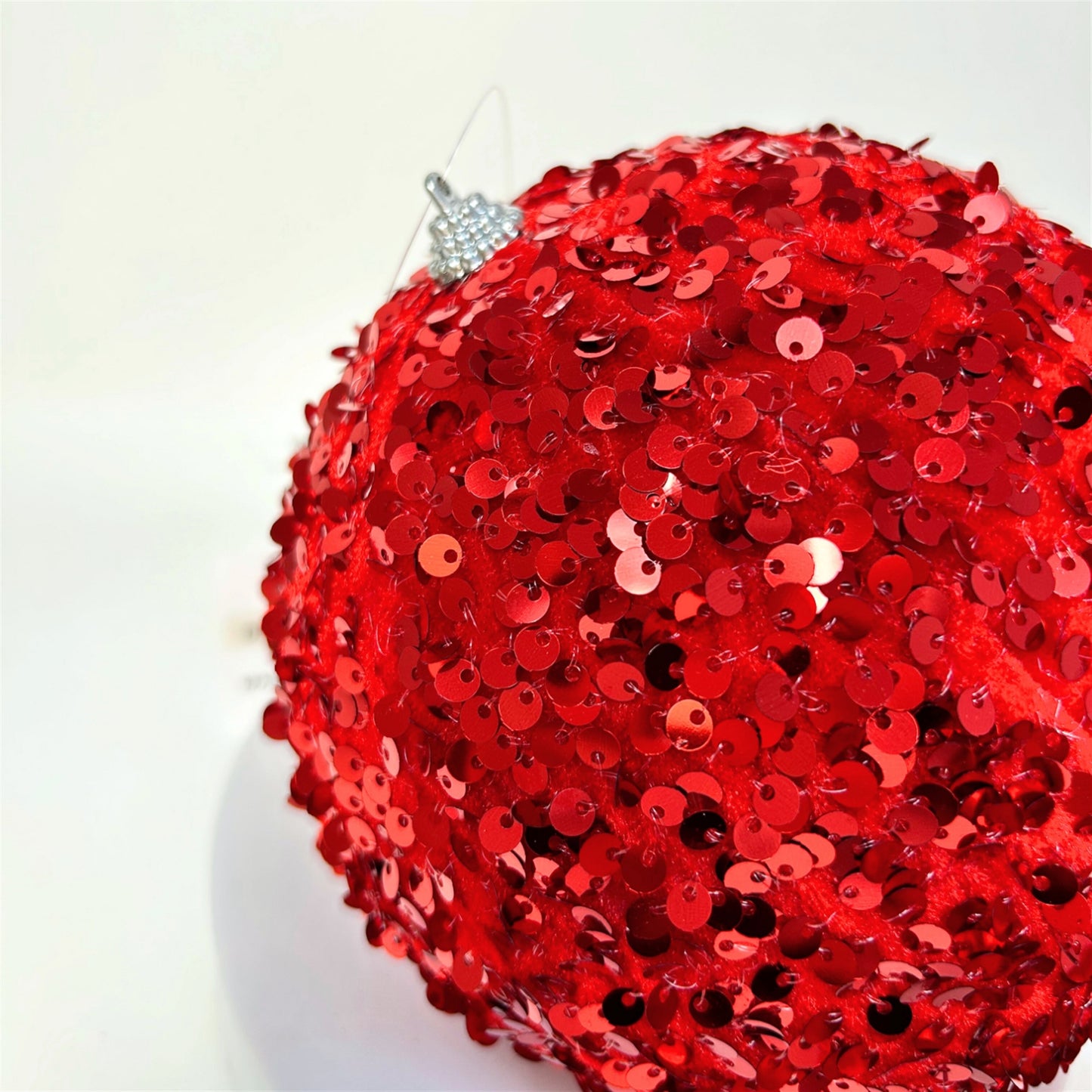 Fabulous Sequin Ball Ornament - Red 6" | KS