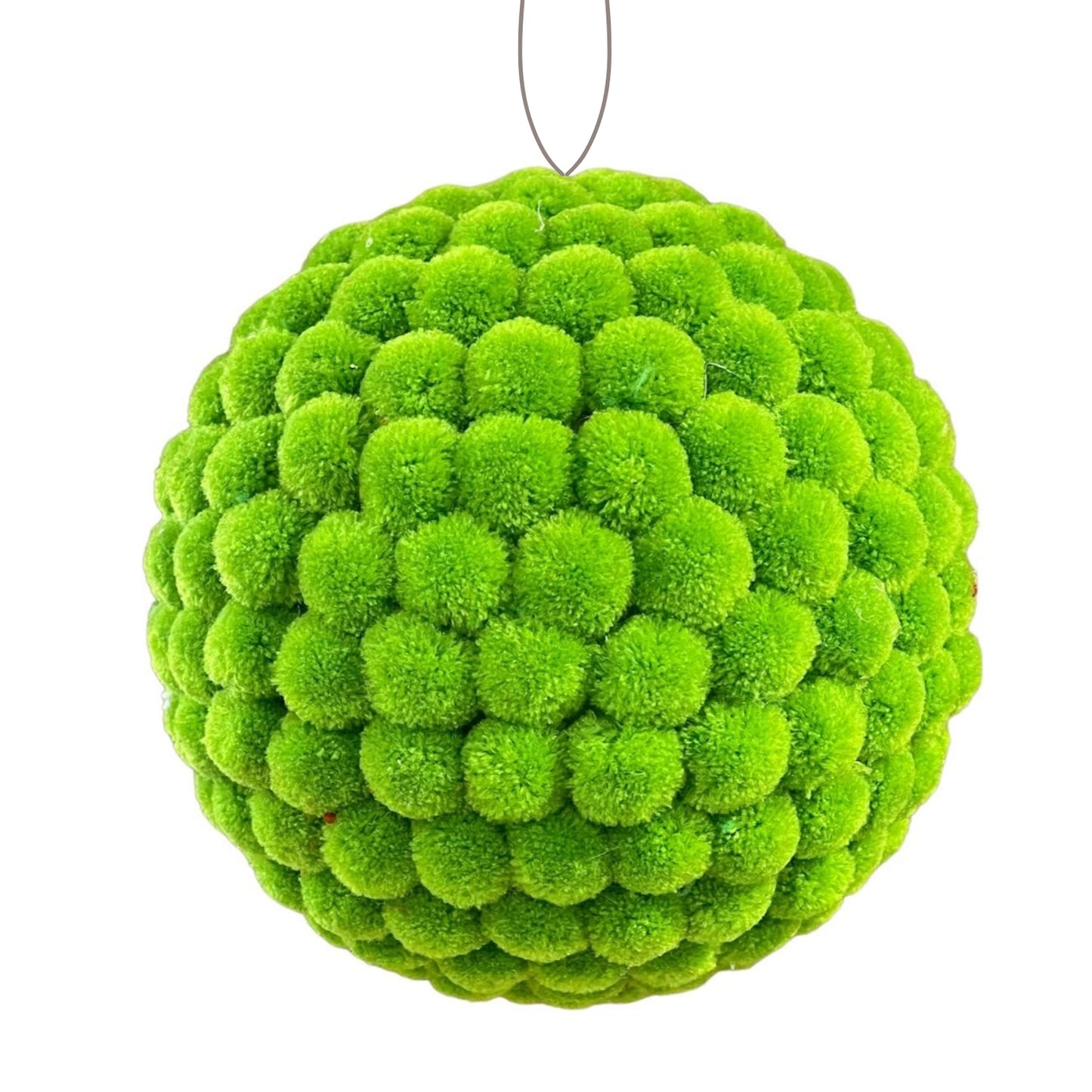 Mini Pom Pom Green Ball Ornament 10" |KS