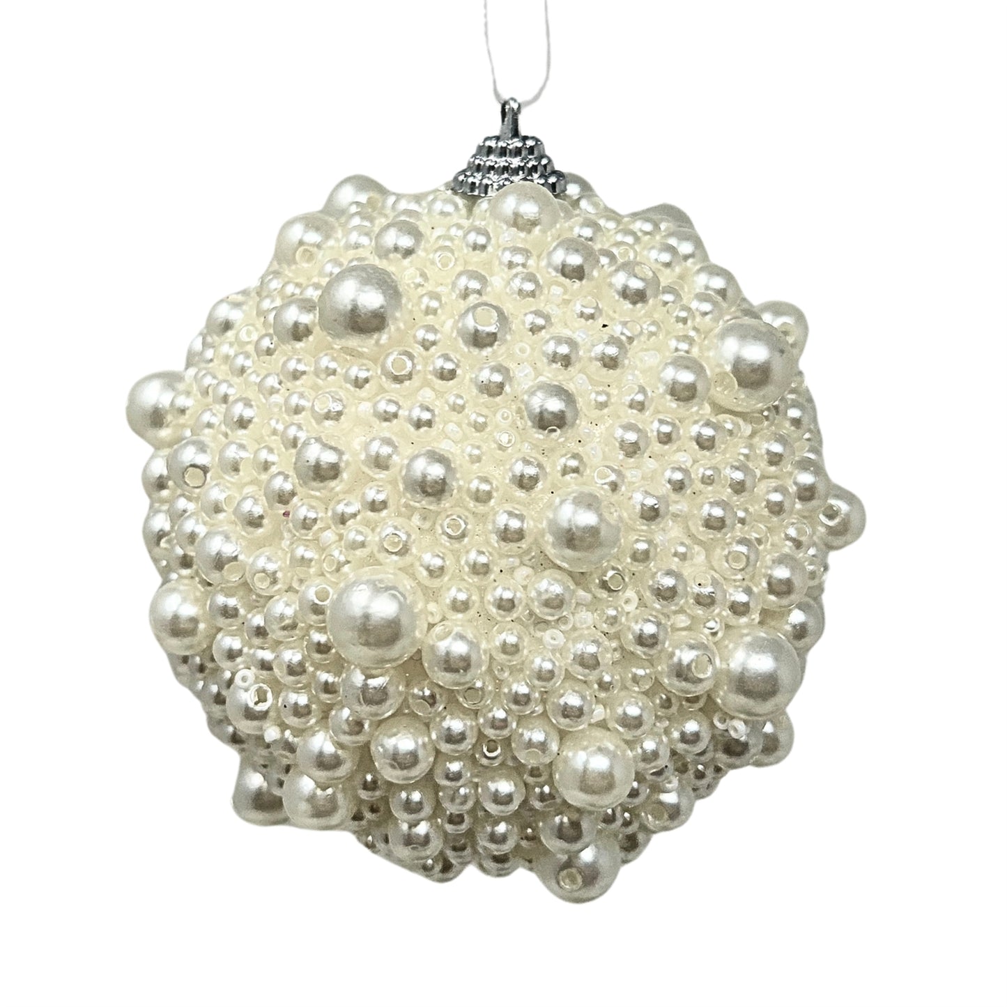 Faux Pearl Ball Ornament 4” | KS