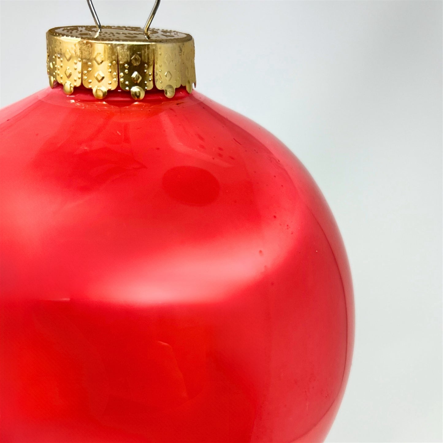 Plastic Pearl Finish Ball Ornament - Bubblegum 4" | YK